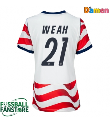 Vereinigte Staaten Timothy Weah #21 Replik Heimtrikot Damen WM 2026 Kurzarm